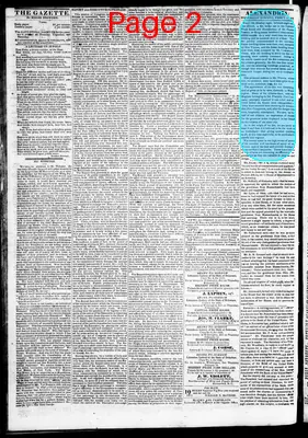 Page thumbnail for Alexandria Gazette