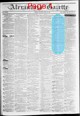 Page thumbnail for Alexandria Gazette