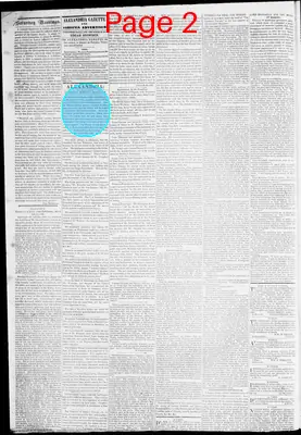 Page thumbnail for Alexandria Gazette
