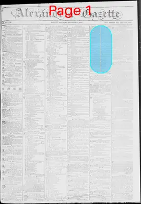 Page thumbnail for Alexandria Gazette