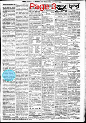 Page thumbnail for Alexandria Gazette