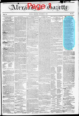 Page thumbnail for Alexandria Gazette