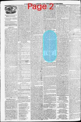 Page thumbnail for Alexandria Gazette