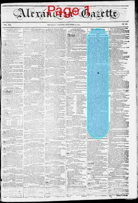 Page thumbnail for Alexandria Gazette
