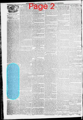Page thumbnail for Alexandria Gazette
