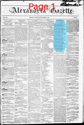 Page thumbnail for Alexandria Gazette