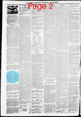 Page thumbnail for Alexandria Gazette
