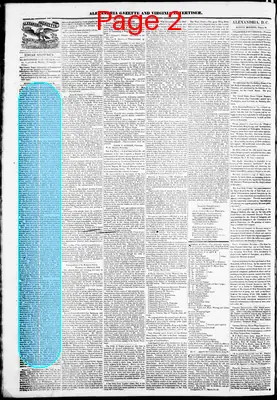 Page thumbnail for Alexandria Gazette