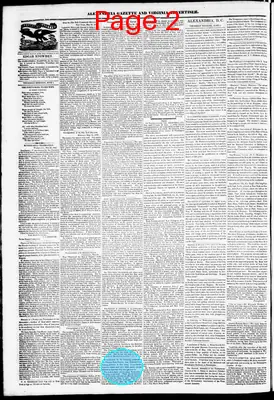 Page thumbnail for Alexandria Gazette