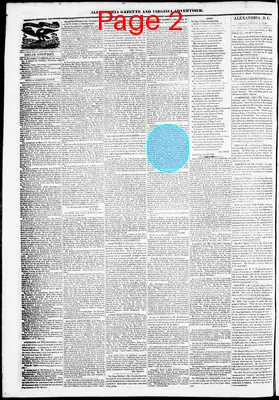 Page thumbnail for Alexandria Gazette