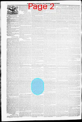 Page thumbnail for Alexandria Gazette