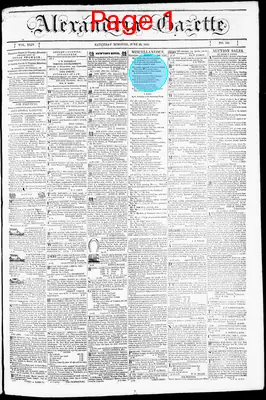 Page thumbnail for Alexandria Gazette