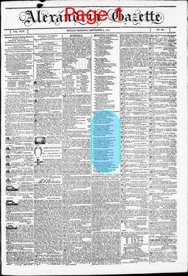 Page thumbnail for Alexandria Gazette