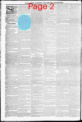 Page thumbnail for Alexandria Gazette