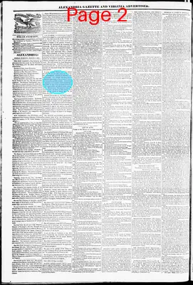 Page thumbnail for Alexandria Gazette