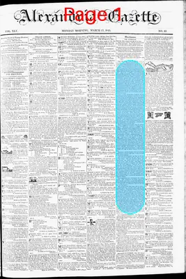 Page thumbnail for Alexandria Gazette