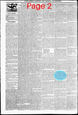 Page thumbnail for Alexandria Gazette