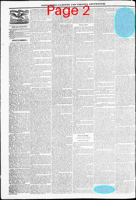 Page thumbnail for Alexandria Gazette