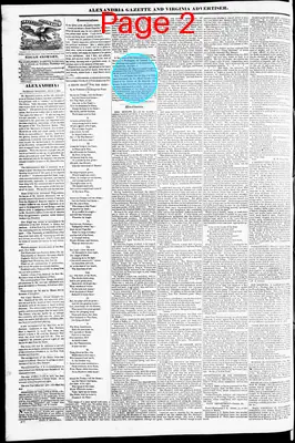 Page thumbnail for Alexandria Gazette