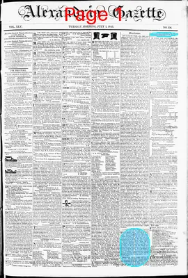 Page thumbnail for Alexandria Gazette
