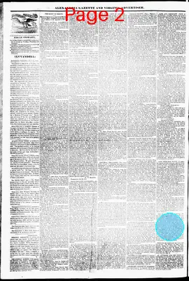 Page thumbnail for Alexandria Gazette