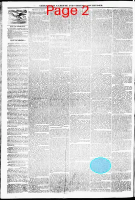 Page thumbnail for Alexandria Gazette