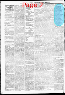 Page thumbnail for Alexandria Gazette