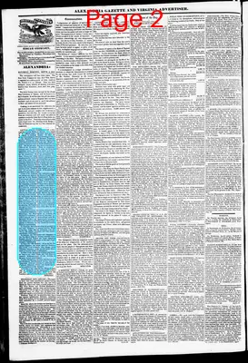 Page thumbnail for Alexandria Gazette