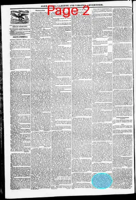 Page thumbnail for Alexandria Gazette