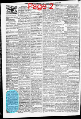 Page thumbnail for Alexandria Gazette