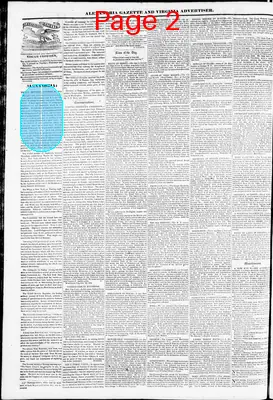 Page thumbnail for Alexandria Gazette