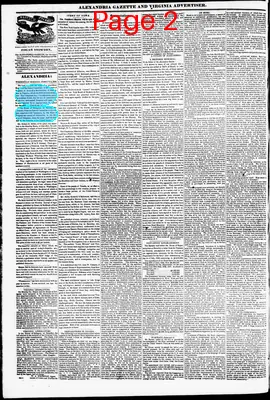 Page thumbnail for Alexandria Gazette