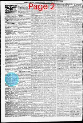 Page thumbnail for Alexandria Gazette