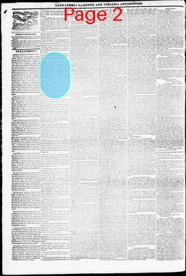Page thumbnail for Alexandria Gazette