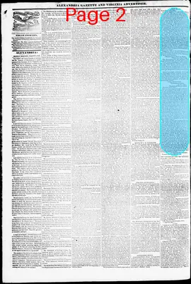 Page thumbnail for Alexandria Gazette