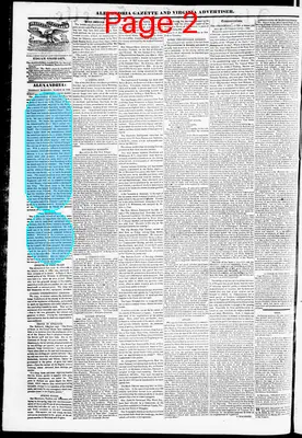 Page thumbnail for Alexandria Gazette