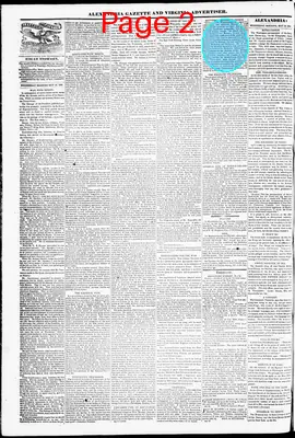 Page thumbnail for Alexandria Gazette