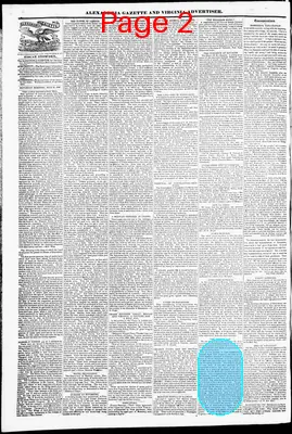 Page thumbnail for Alexandria Gazette