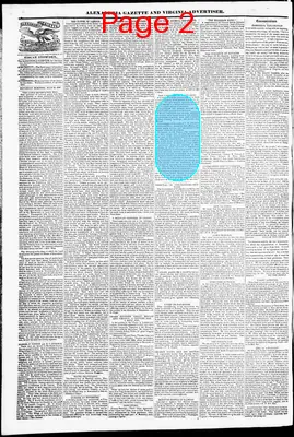 Page thumbnail for Alexandria Gazette