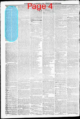 Page thumbnail for Alexandria Gazette