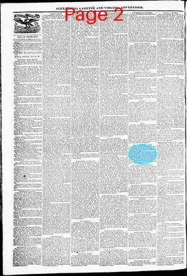 Page thumbnail for Alexandria Gazette