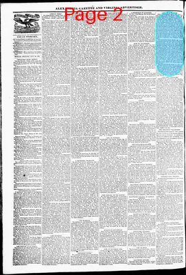 Page thumbnail for Alexandria Gazette