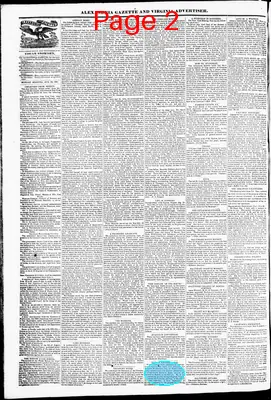 Page thumbnail for Alexandria Gazette