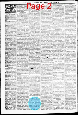 Page thumbnail for Alexandria Gazette