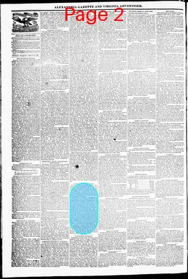 Page thumbnail for Alexandria Gazette