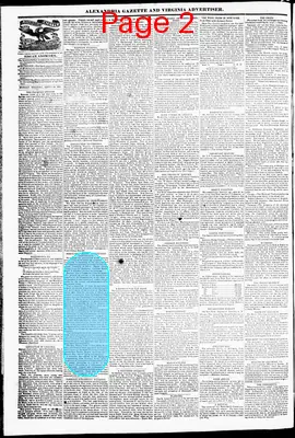 Page thumbnail for Alexandria Gazette
