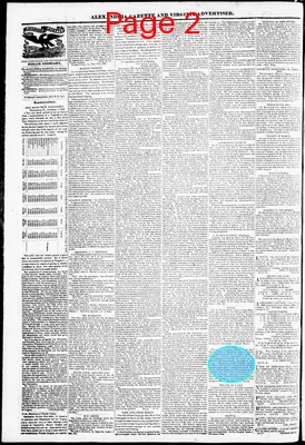 Page thumbnail for Alexandria Gazette