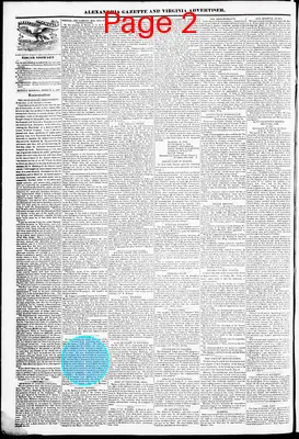 Page thumbnail for Alexandria Gazette
