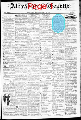Page thumbnail for Alexandria Gazette