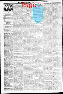 Page thumbnail for Alexandria Gazette